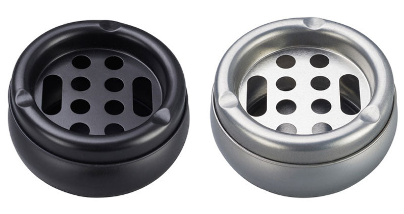 Metall ASCHENBECHER SCHWARZ oder SILBER Ø10cm