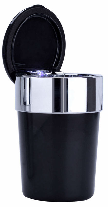 Champ SKULL AUTO-ASCHENBECHER Aschenbecher für Getränkehalter mit Deckel und LED Licht im Totenkopf Design