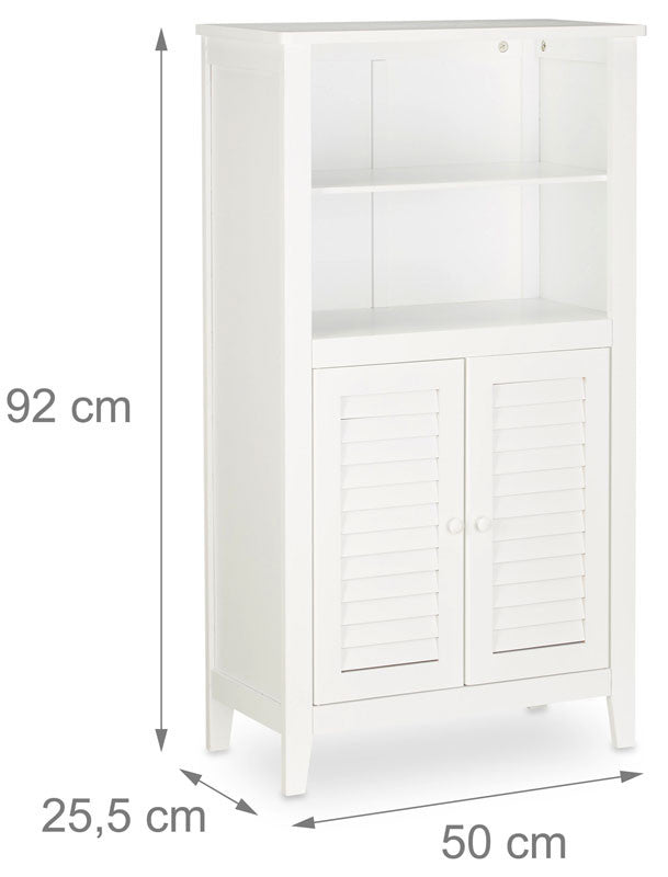 Badezimmerschrank SCHRANK WEISS LAMELL