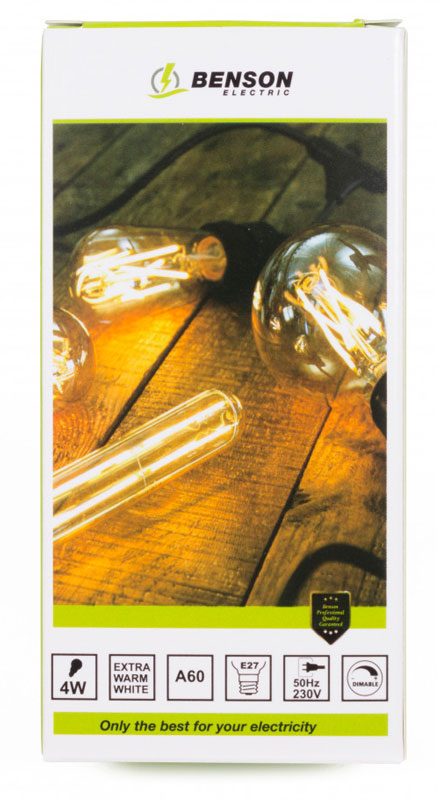 4W LED Leuchtmittel Licht Kugel Filament LED LAMPE Glühbirne Klassisch A60 e27 WARMWEISS dimmbar