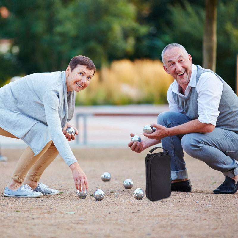 BOCCIA Pétanque BOULE SPIEL mit 8 Boulekugeln im Set