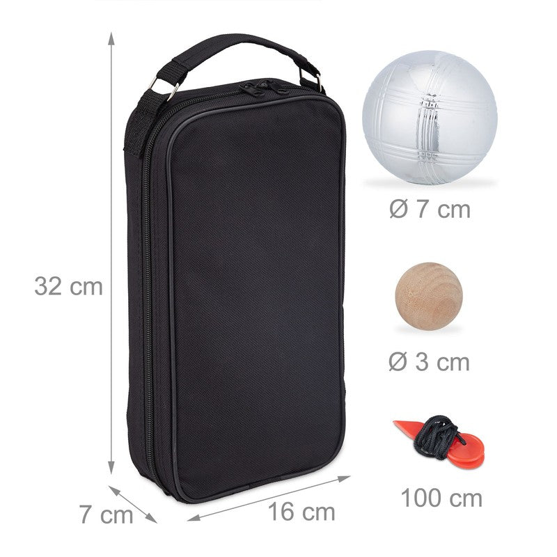 BOCCIA Pétanque BOULE SPIEL mit 8 Boulekugeln im Set