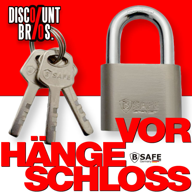 Vorhängeschloss SCHLOSS 40mm mit 3 Schlüsseln