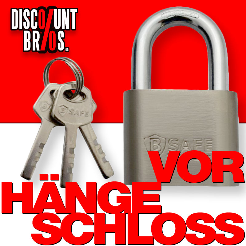 Vorhängeschloss SCHLOSS 50mm mit 3 Schlüsseln