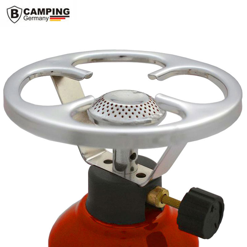 B-CAMPING Campingkocher Butan GASKOCHER Metall SCHWARZ oder ROT