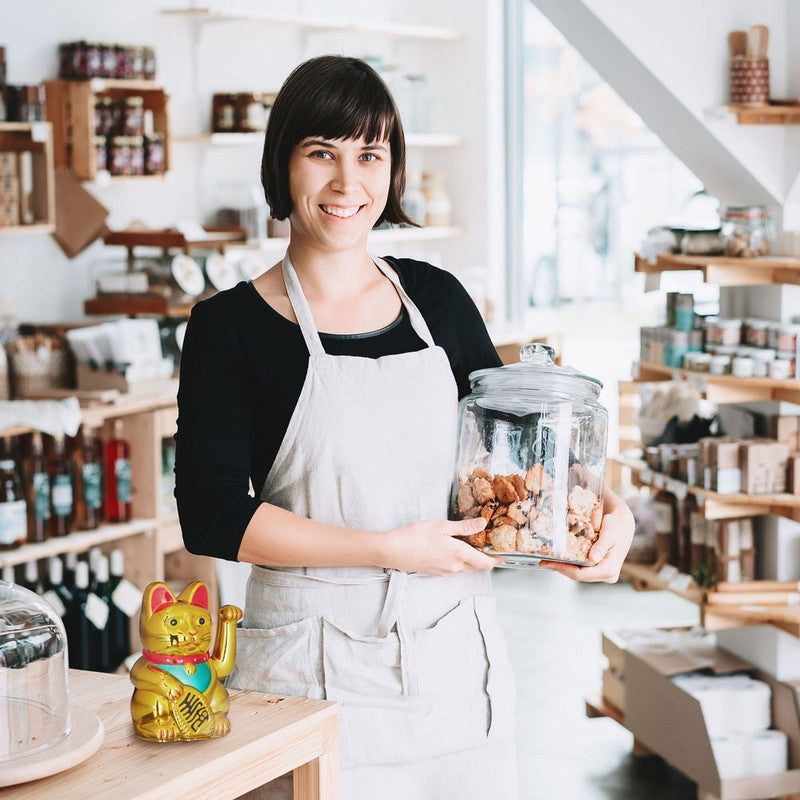 Maneki Neko GLÜCKS-KATZE Winkekatze 16cm