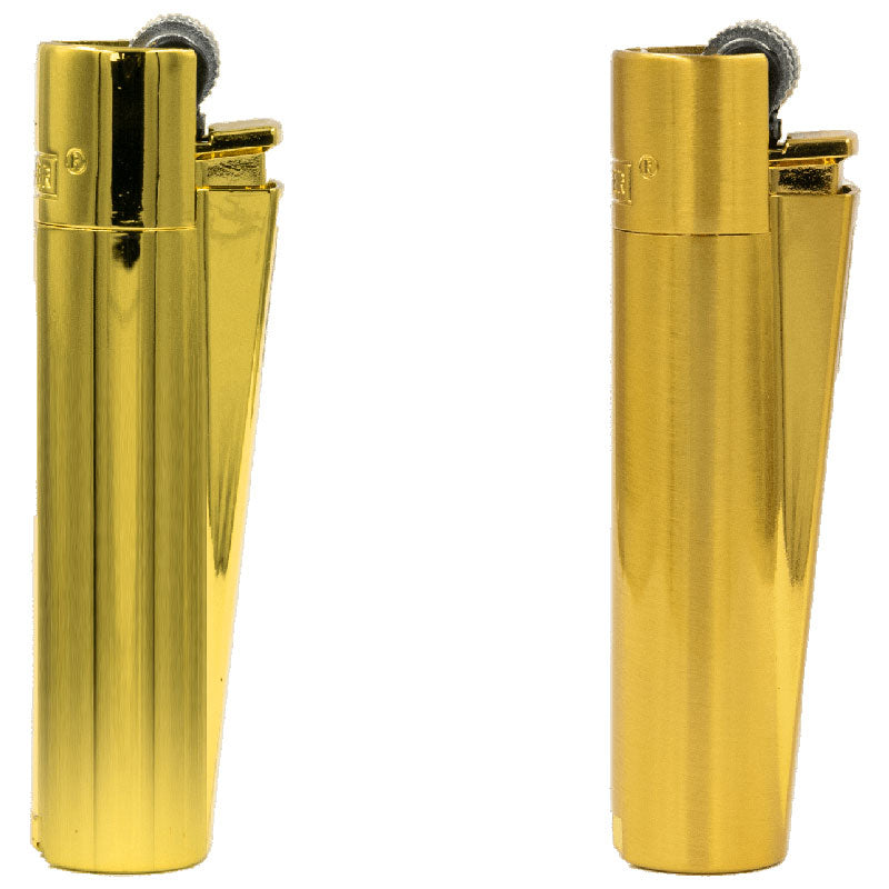 Clipper® METALL FEUERZEUG Mehrwegfeuerzeug GOLD