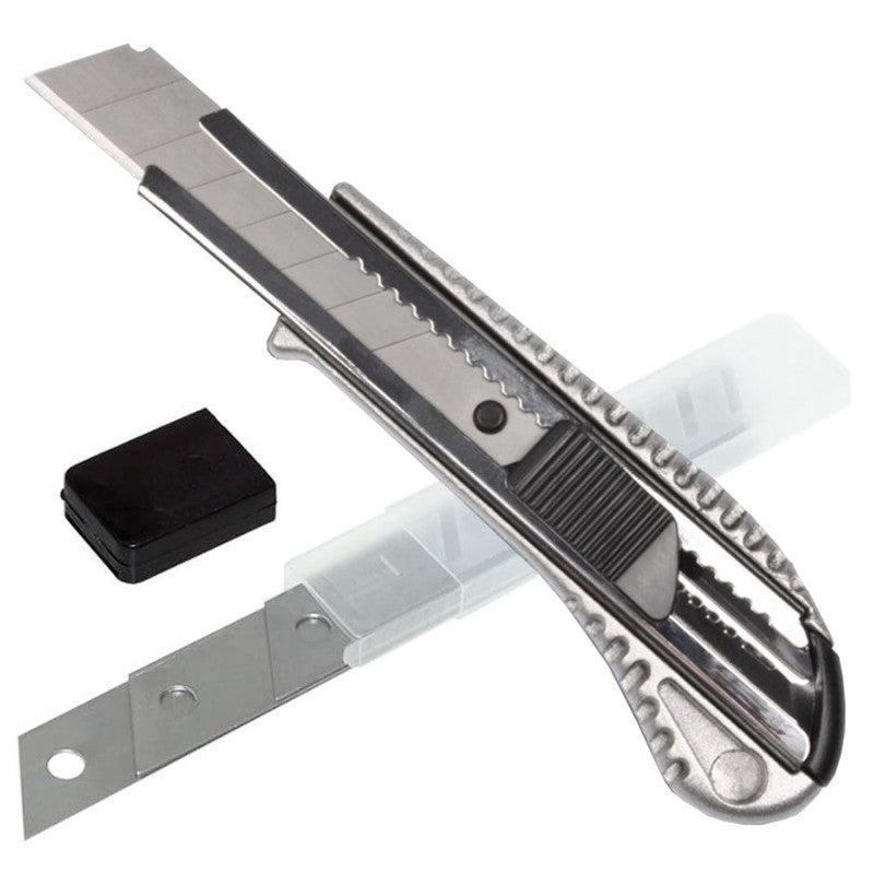 Teppichmesser CUTTERMESSER Alu Druckguss Cutter + 11 Messerklingen