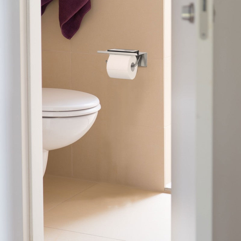 Toilettenpapierhalter WC-PAPIER-HALTER mit Ablage aus Edelstahl