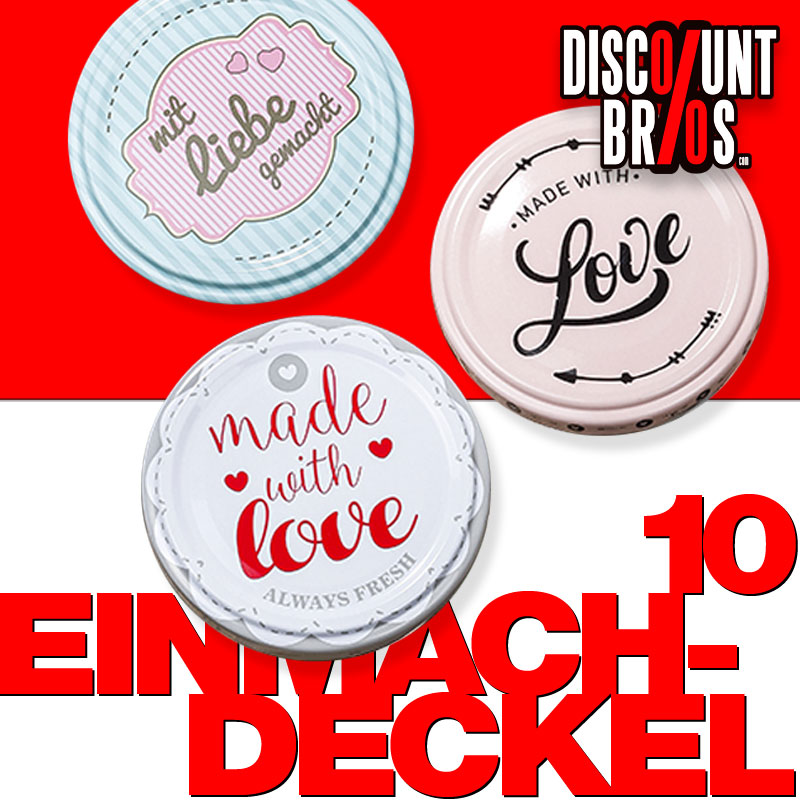 10er-Set Ersatzdeckel Twist-Off DECKEL für Einmachgläser Einmachglas Konfitürenglas Ø66mm