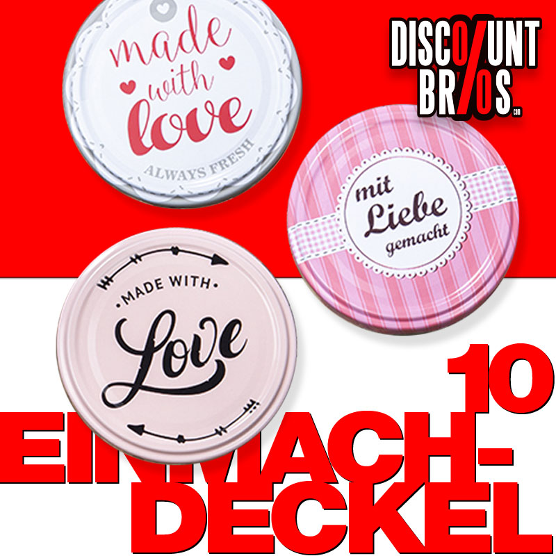 10er-Set Ersatzdeckel Twist-Off DECKEL für Einmachgläser Einmachglas Konfitürenglas Ø82mm