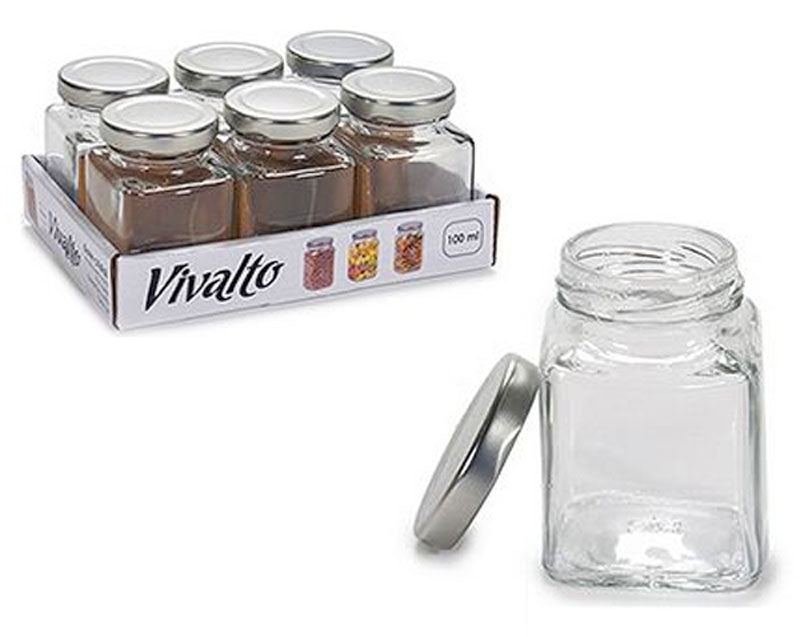 10er-Set 100ml EINMACHGLÄSER Einmachglas Konfitürenglas GLAS WÜRFEL ECKIG