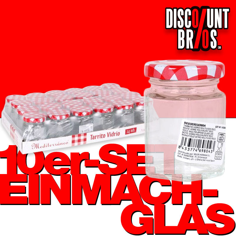 10er-Set 95ml EINMACHGLÄSER Einmachglas Konfitürenglas GLAS SECHSECK