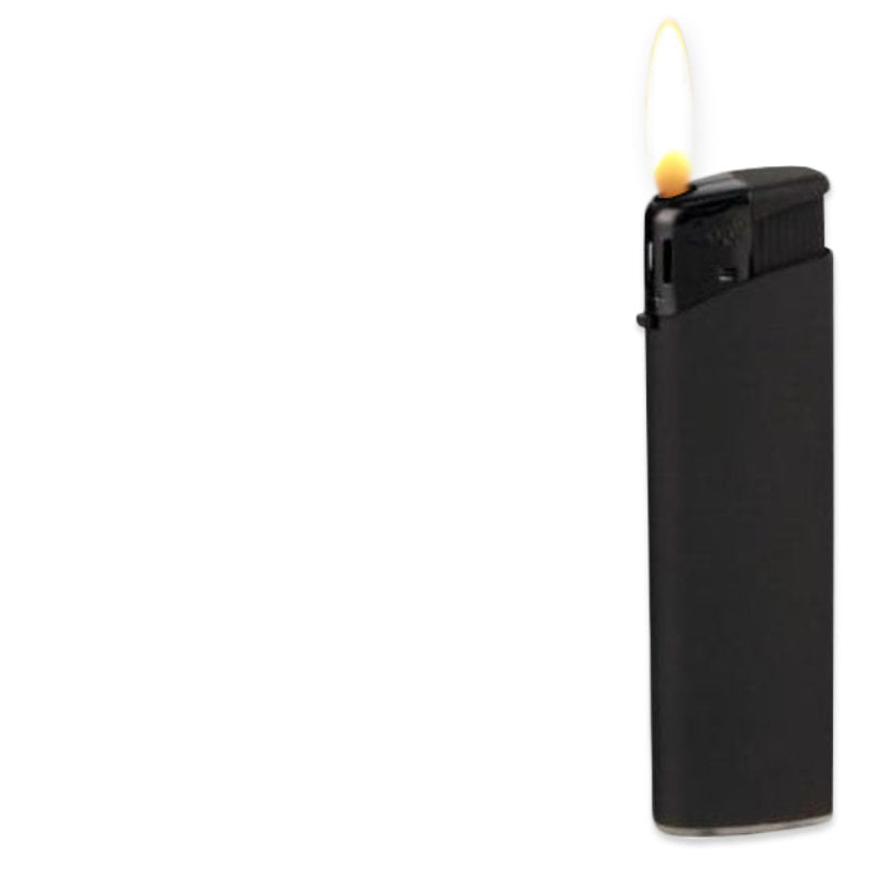 Elektronik FEUERZEUG Mattschwarz FULL BLACK nachfüllbar