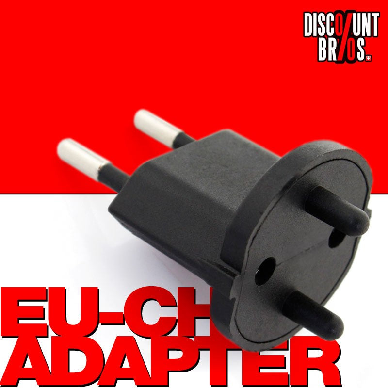Permanent Fix-Adapter Stecker SCHUKO (Typ F CEE 7) zu Schweiz (T11) Fixadapter 2-polig teilisoliert