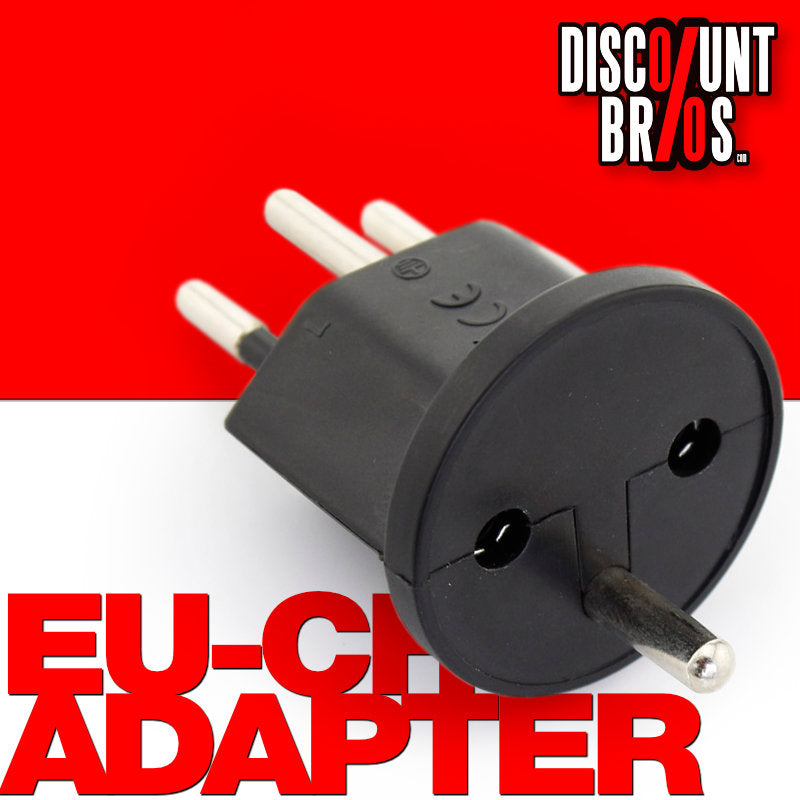 10 Stk. Permanent Fix-Adapter Stecker SCHUKO (Typ F CEE 7) zu Schweiz (T12) Fixadapter 3-polig teilisoliert