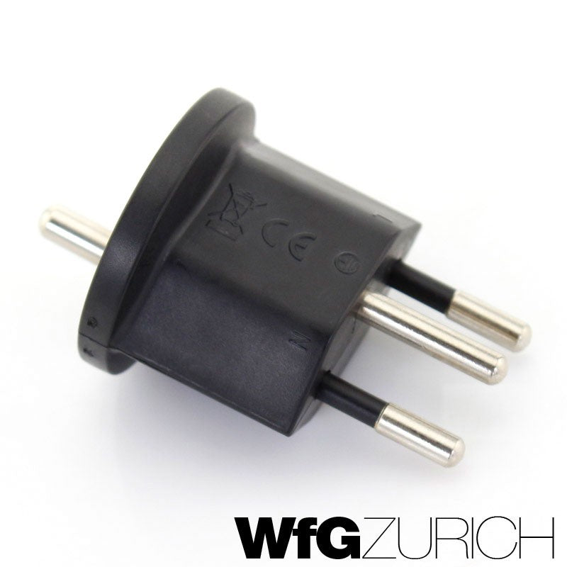 420 Stk. Permanent Fix-Adapter Stecker SCHUKO (Typ F CEE 7) zu Schweiz (T12) Fixadapter 3-polig teilisoliert