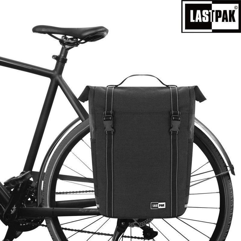 LASTPACK Velo- Fahrrad-GEPÄCKTASCHE Fahrradtasche für Gepäckträger 15l SCHWARZ