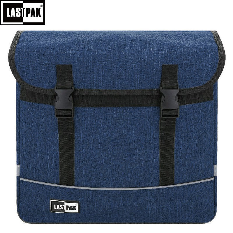 LASTPACK Velo- Fahrrad- DOPPEL- GEPÄCKTASCHEN Canvas Fahrradtasche für Gepäckträger 35l BLAU