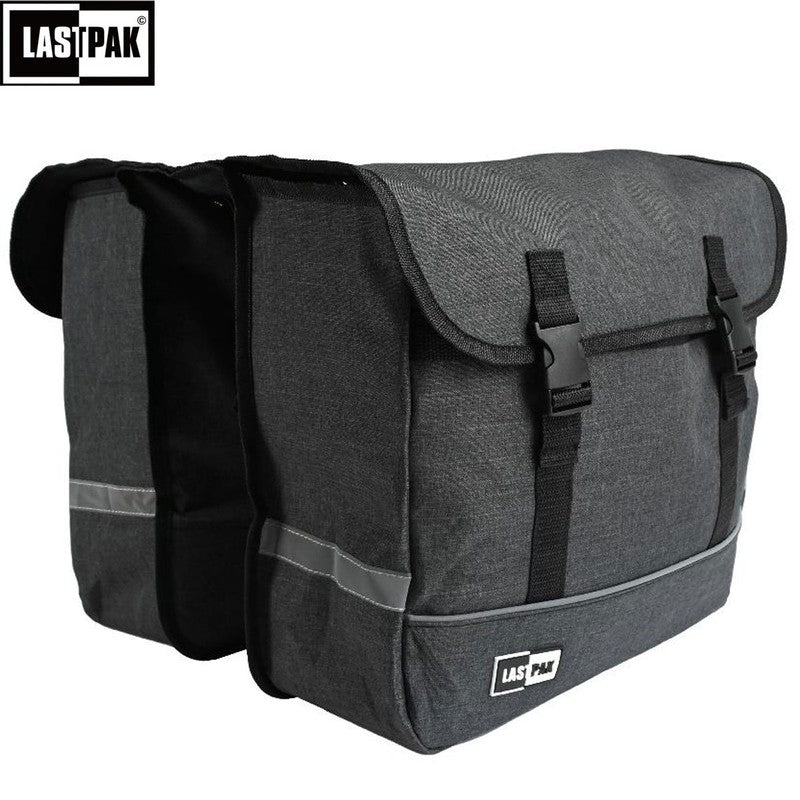 LASTPACK Velo- Fahrrad- DOPPEL- GEPÄCKTASCHEN Canvas Fahrradtasche für Gepäckträger 35l BLAU