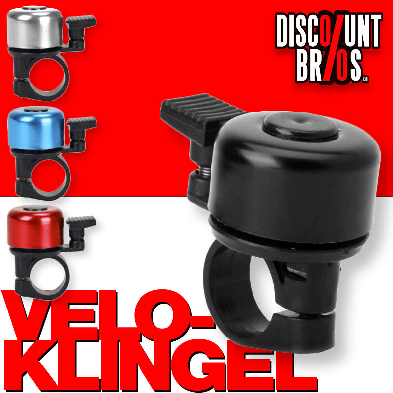 Mini VELOGLOCKE Fahrradklingel Alu farbig KOMPAKT