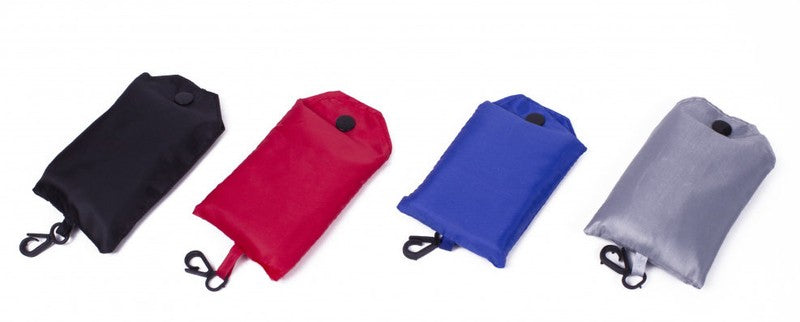 Falttasche TASCHE Faltbare Einkaufstasche ROT, BLAU, SCHWARZ oder SILBER