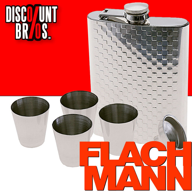 Geschenk-Set FLACHMANN 6-tlg. Chrom KARO 8oz