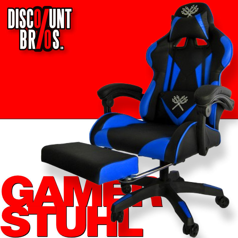 Dunmoon GAMING-STUHL Bürostuhl Schwarz - Blau