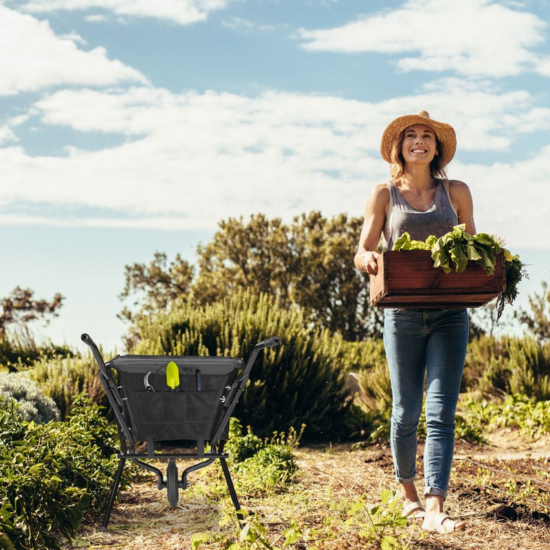 Garette KARRETTE Schubkarre faltbar SCHWARZ