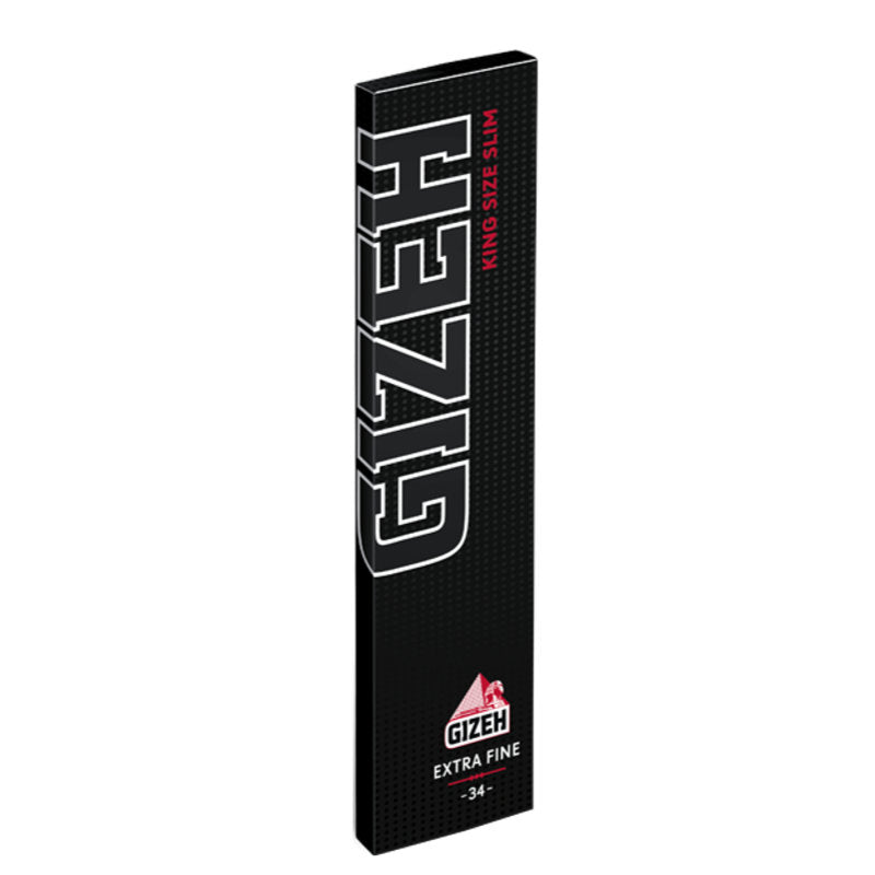 10 × GIZEH Black King Size Slim Papers Zigarettenpapier mit Magnetverschluss 107×44mm
