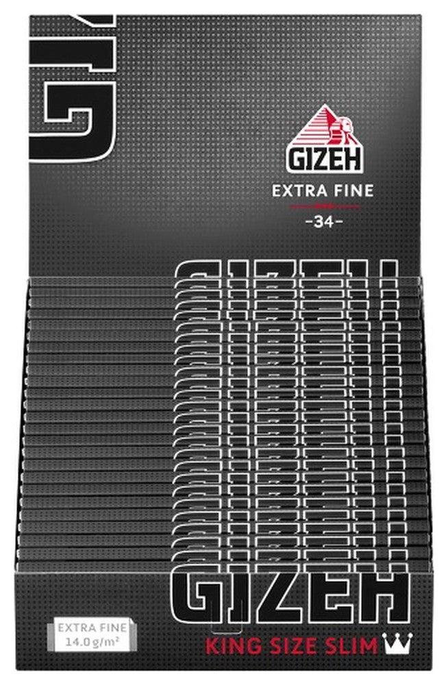 GIZEH Black King Size Slim Papers Zigarettenpapier mit Magnetverschluss 107×44mm