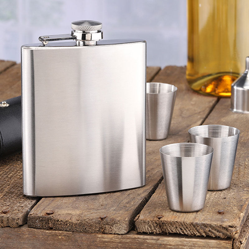 6-tlg. Geschenk-Set FLACHMANN Set aus Edelstahl inkl. Becher