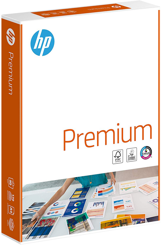 2500 Blatt HP CHP852 Premium KOPIERPAPIER Inkjet-Papier, A4 90g/m², beidseitig matt (ehemals CHP235 & Bright White CHP1825A)