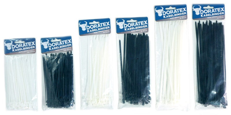 Mehrzweck KABELBINDER in verschiedenen Grössen SCHWARZ
