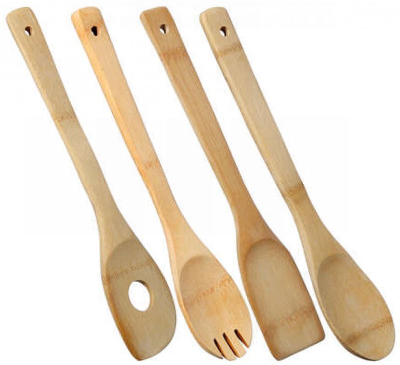 Küchenhelfer KOCHLÖFFEL aus Bambus Holz 4er Set