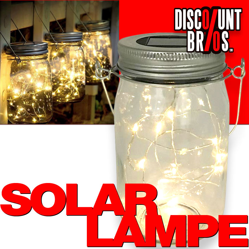 Einmachglas LED SOLAR WINDLICHT mit 10 Microlight LED