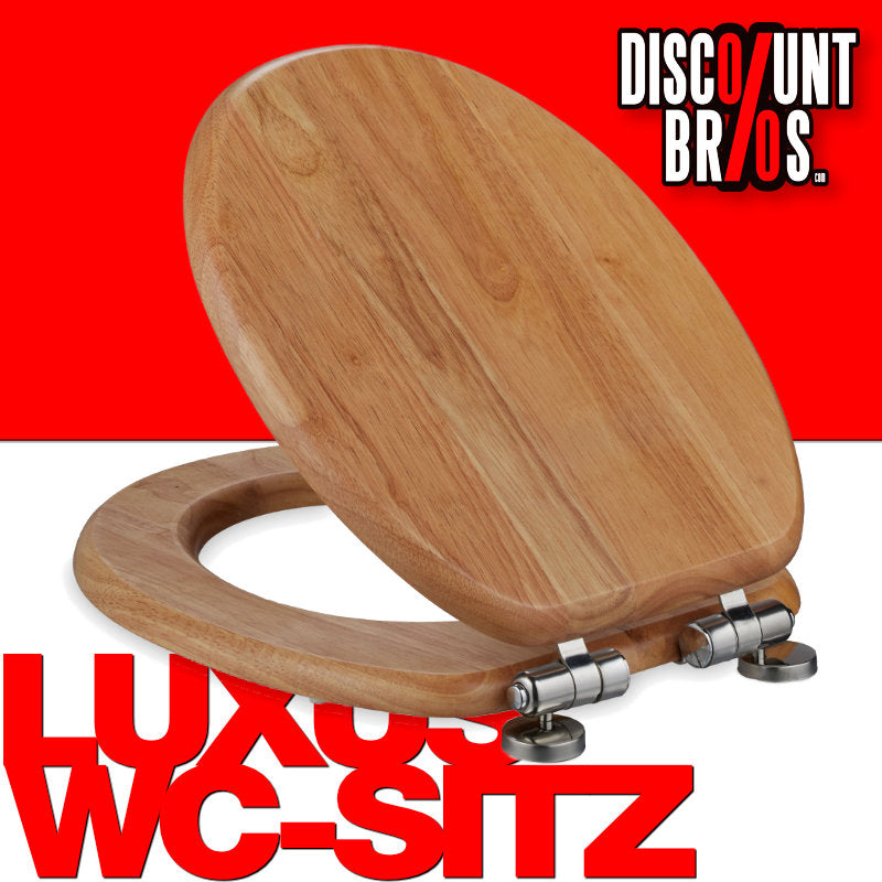 Luxus Toilettensitz WC-SITZ Toilettendeckel mit Absenkautomatik aus antibakteriellem Holz