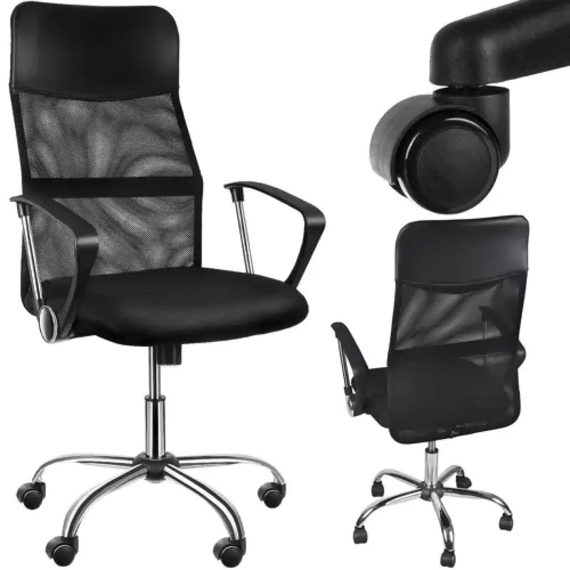 MESH Malatec Bürostuhl BÜRO-STUHL Schwarz