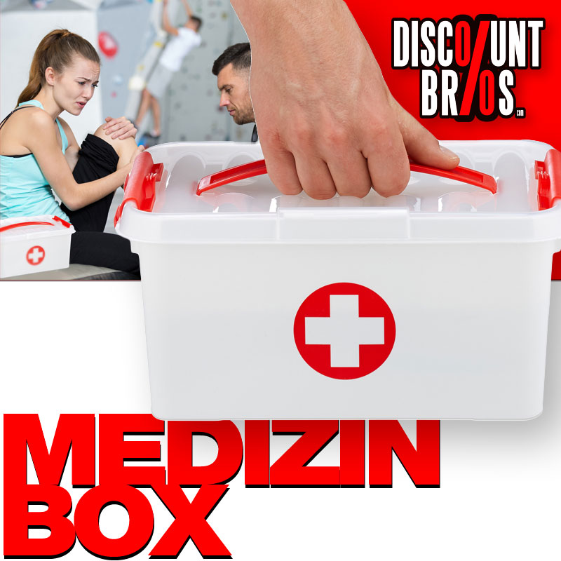 Medizinbox ERSTE HILFE KOFFER Arzneikasten Medizinkasten aus Kunststoff