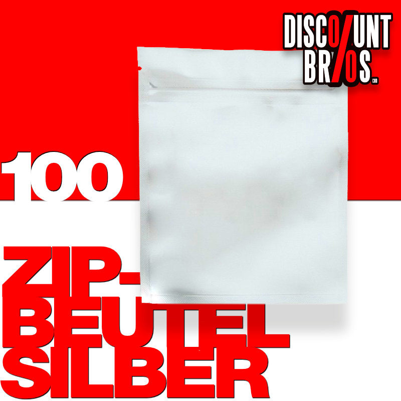 100 Stk. Druckverschlussbeutel MINI-GRIP TopGrip Zip-Beutel Vorratsbeutel Beutel Verpackung SILBER 125×100mm