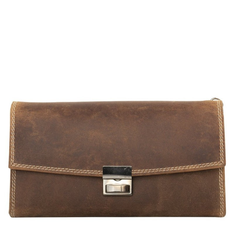 Profi KELLNER PORTEMONNAIE Geldbörse inkl. Kellnerholster aus Echtleder BRAUN