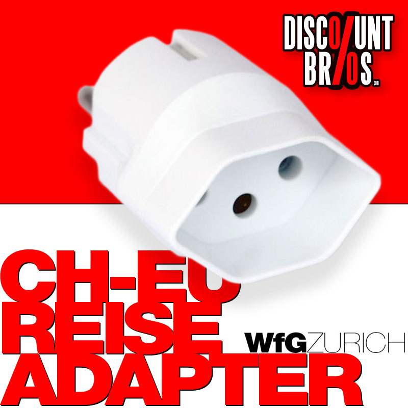 Übergangs-Stecker REISEADAPTER Schweiz / CH (T13) > EU / SCHUKO (Typ F CEE 7)