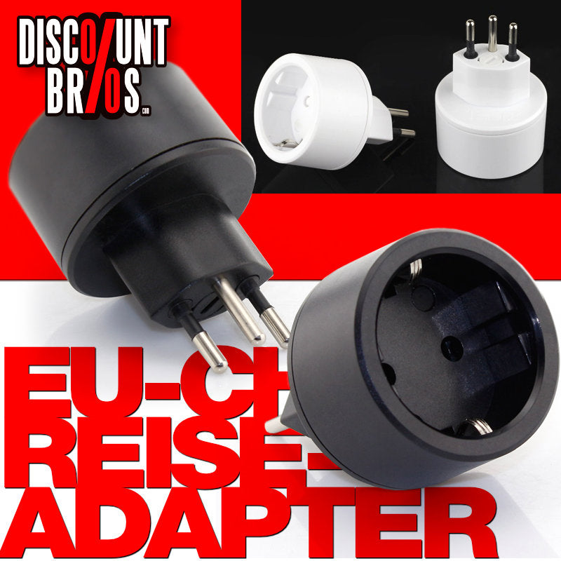 10 Stk. Reiseadapter Übergangs-Stecker SCHUKO (Typ F CEE 7) > Schweiz/CH (T12)