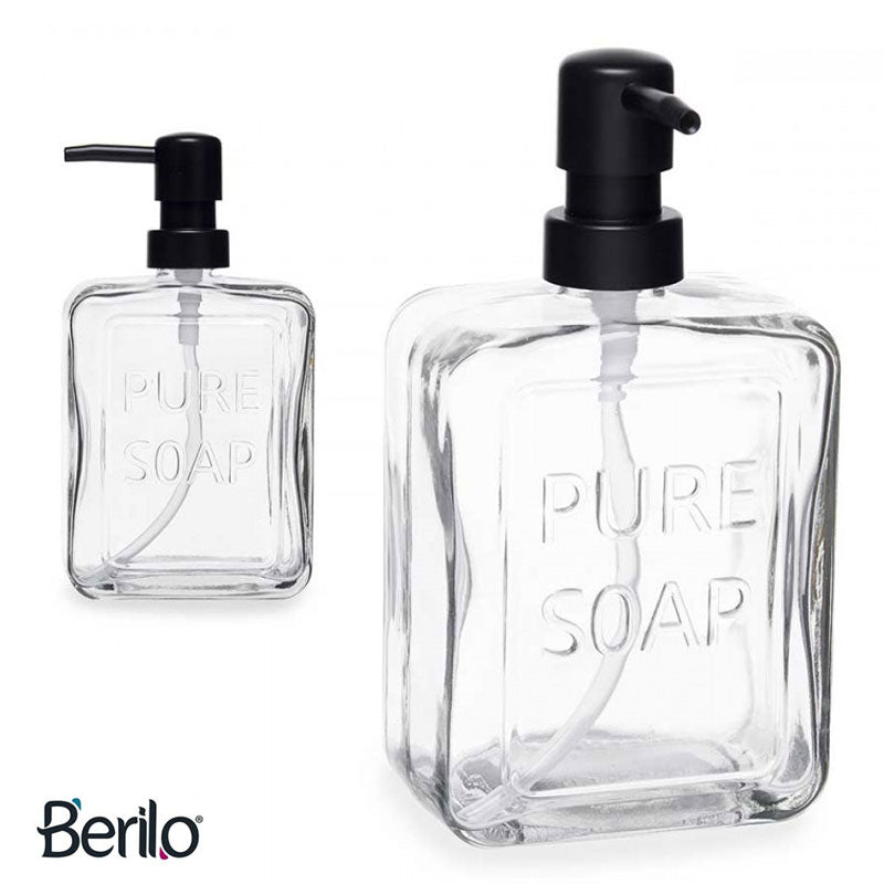 Portionierer PURE SOAP SEIFENSPENDER aus transparentem Glas 570ml