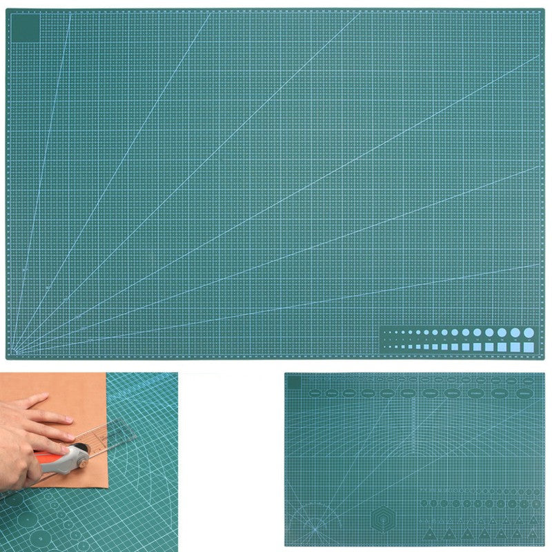 Selbstheilende Schneidematte CUTTING MAT Bastelmatte mit Skala doppelseitig GRÜN A1 60×90cm
