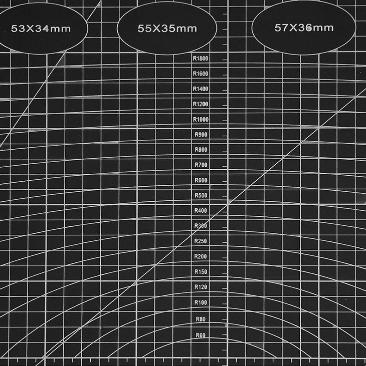Selbstheilende Schneidematte CUTTING MAT Bastelmatte mit Skala doppelseitig SCHWARZ A1 60×90cm