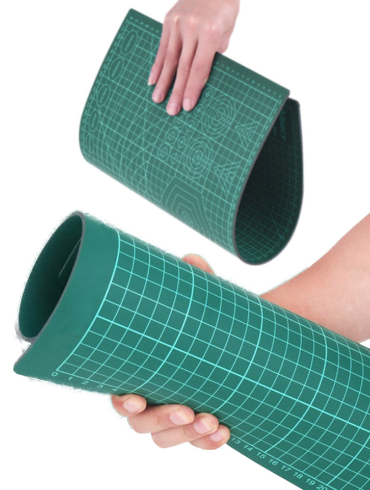 Selbstheilende Schneidematte CUTTING MAT Bastelmatte mit Skala doppelseitig GRÜN A3 30×45cm
