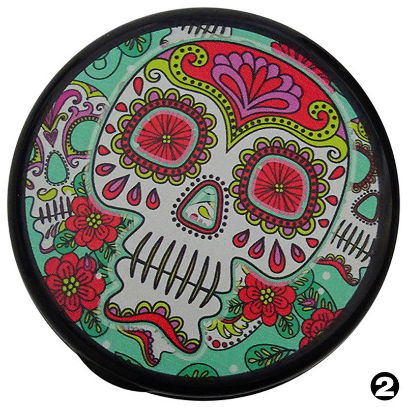 Champ SKULL AUTO-ASCHENBECHER Aschenbecher für Getränkehalter mit Deckel und LED Licht im Totenkopf Design