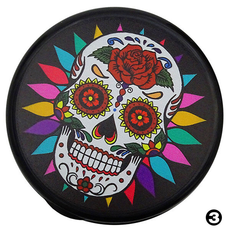 Champ SKULL AUTO-ASCHENBECHER Aschenbecher für Getränkehalter mit Deckel und LED Licht im Totenkopf Design