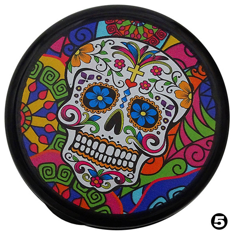 Champ SKULL AUTO-ASCHENBECHER Aschenbecher für Getränkehalter mit Deckel und LED Licht im Totenkopf Design